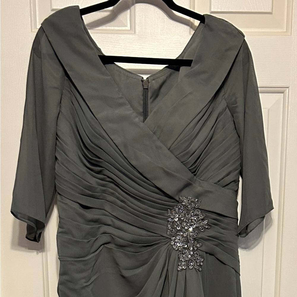 Elegant Gray Evening Dress